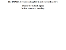 Tablet Screenshot of meeting.imarkgroup.com
